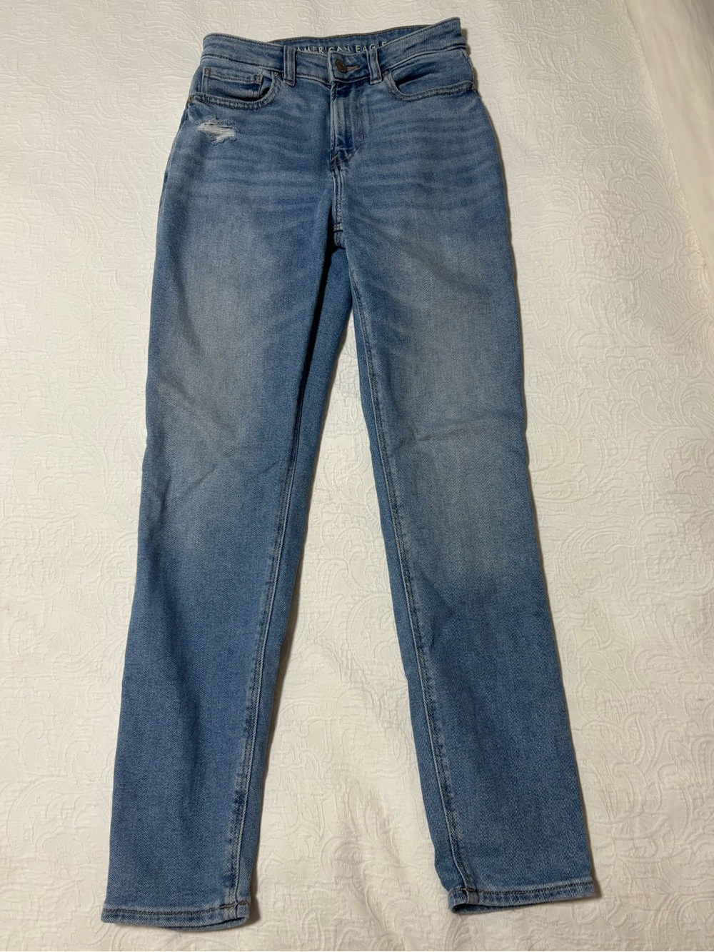 American Eagle Outfitters Light Blue Straight-Leg Jeans